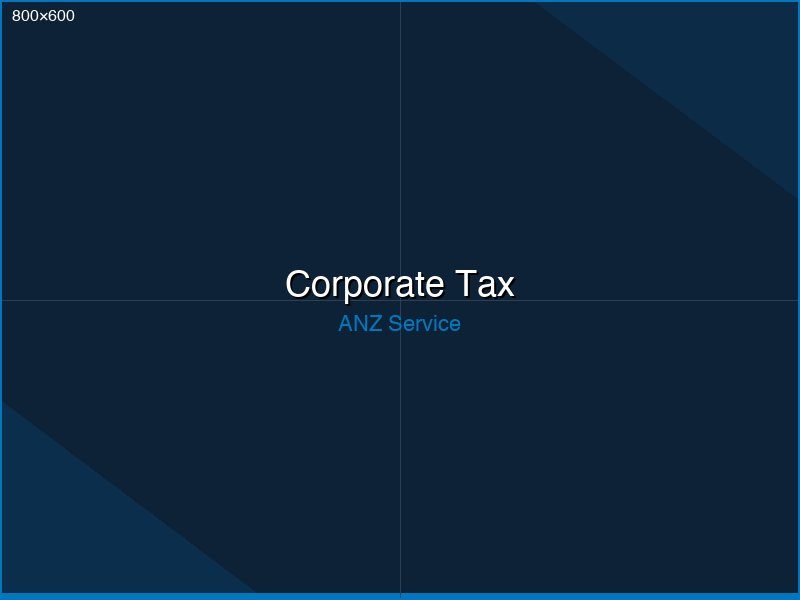 Corporate tax AU/NZ